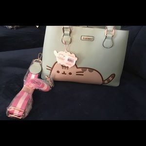 Light green pusheen handbag